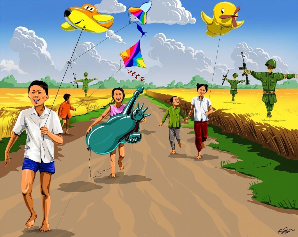 战争与和平主题插画作品欣赏bygunduzaghayev