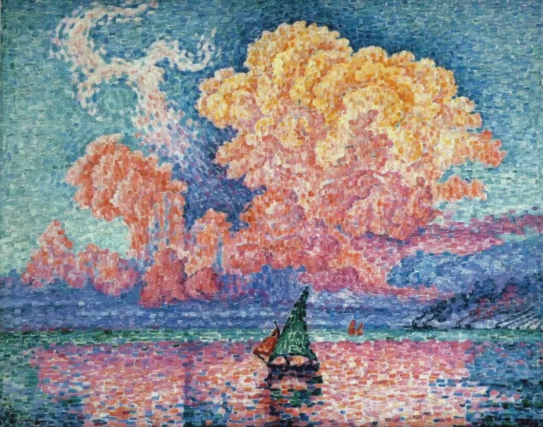 富于激情善用红色作为基调法国画家西涅克的点彩画