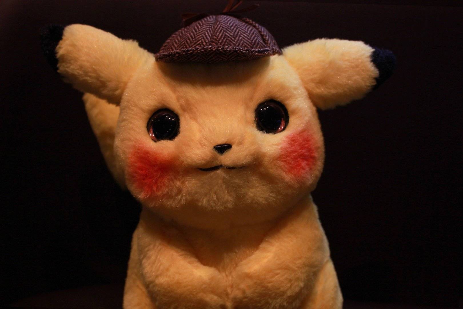 敲可爱的皮卡丘正版毛绒公仔来啦!明星大侦探,28厘米,柔软细腻