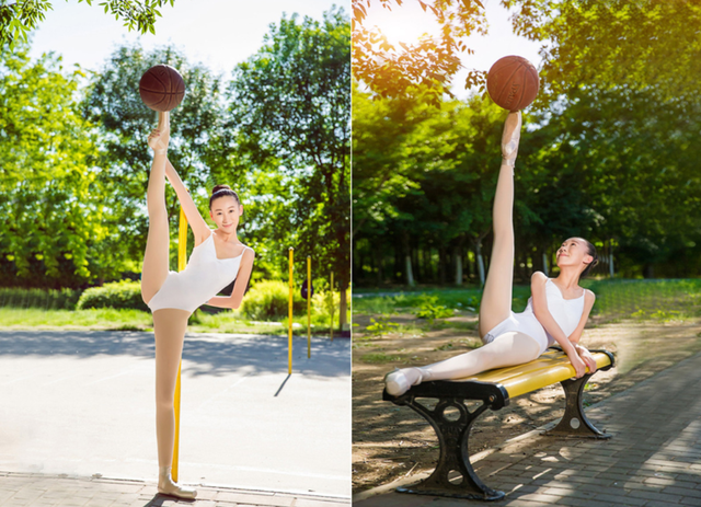 一字马女神付佳美再摆高难度动作