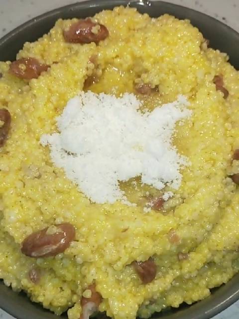 正宗东北大黄米饭的做法,加一勺白糖,软糯香甜老好吃了