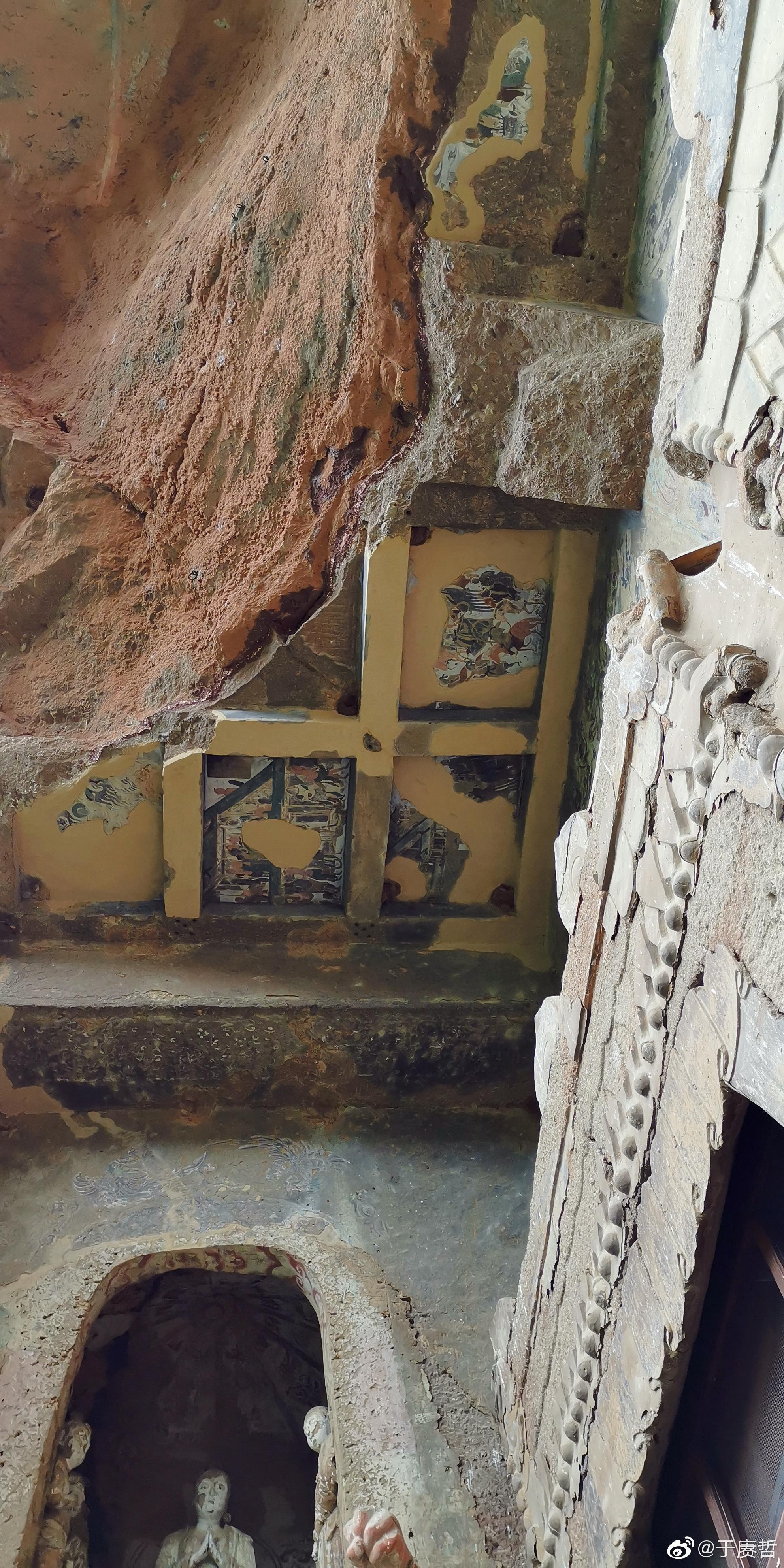 麦积山石窟除了常规线路之外今天开了两个特窟一个是44号