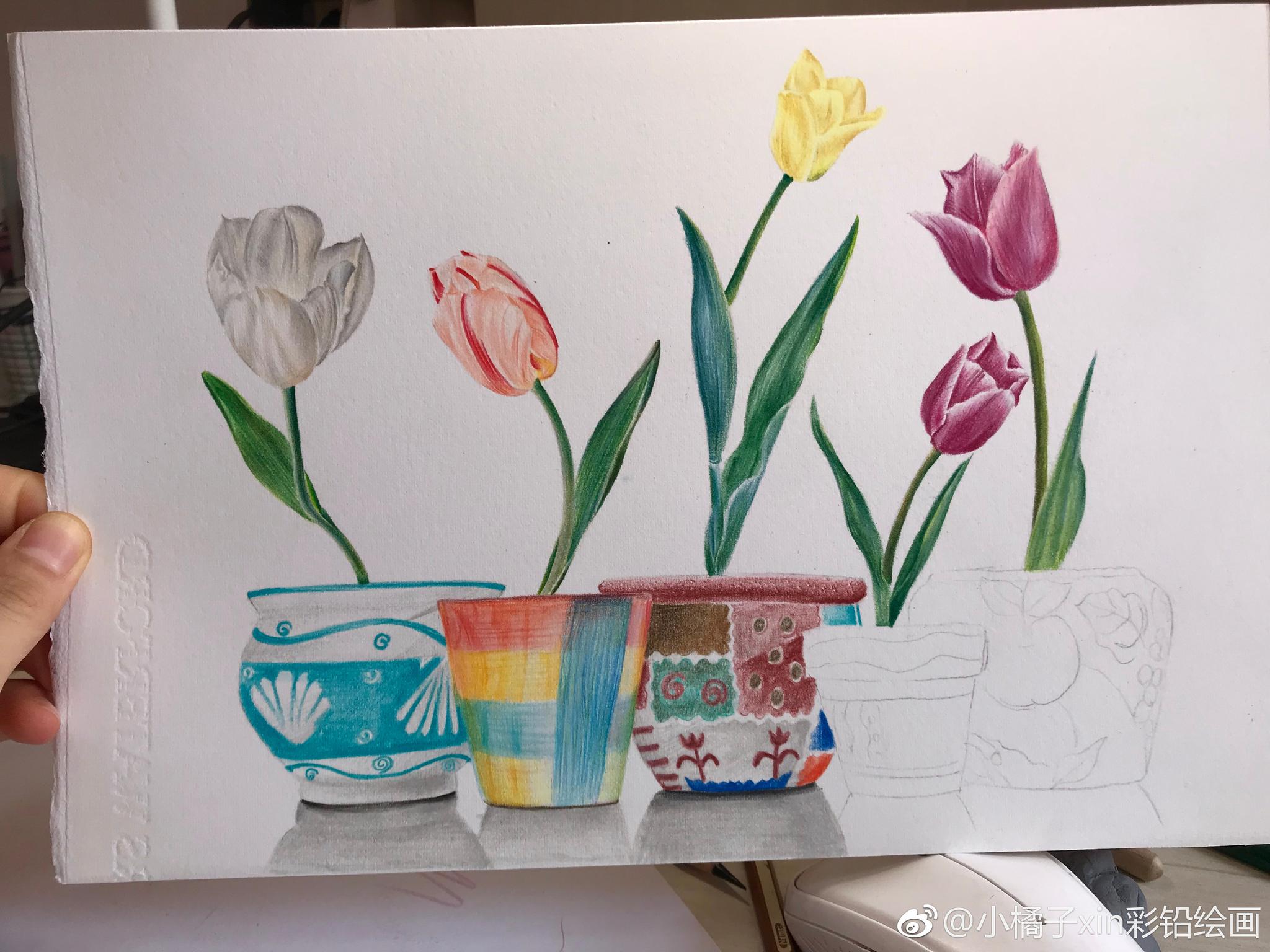 手绘时光集 @中国书画诗词院 @水彩画教程 @涂画图画 @|美术|教程