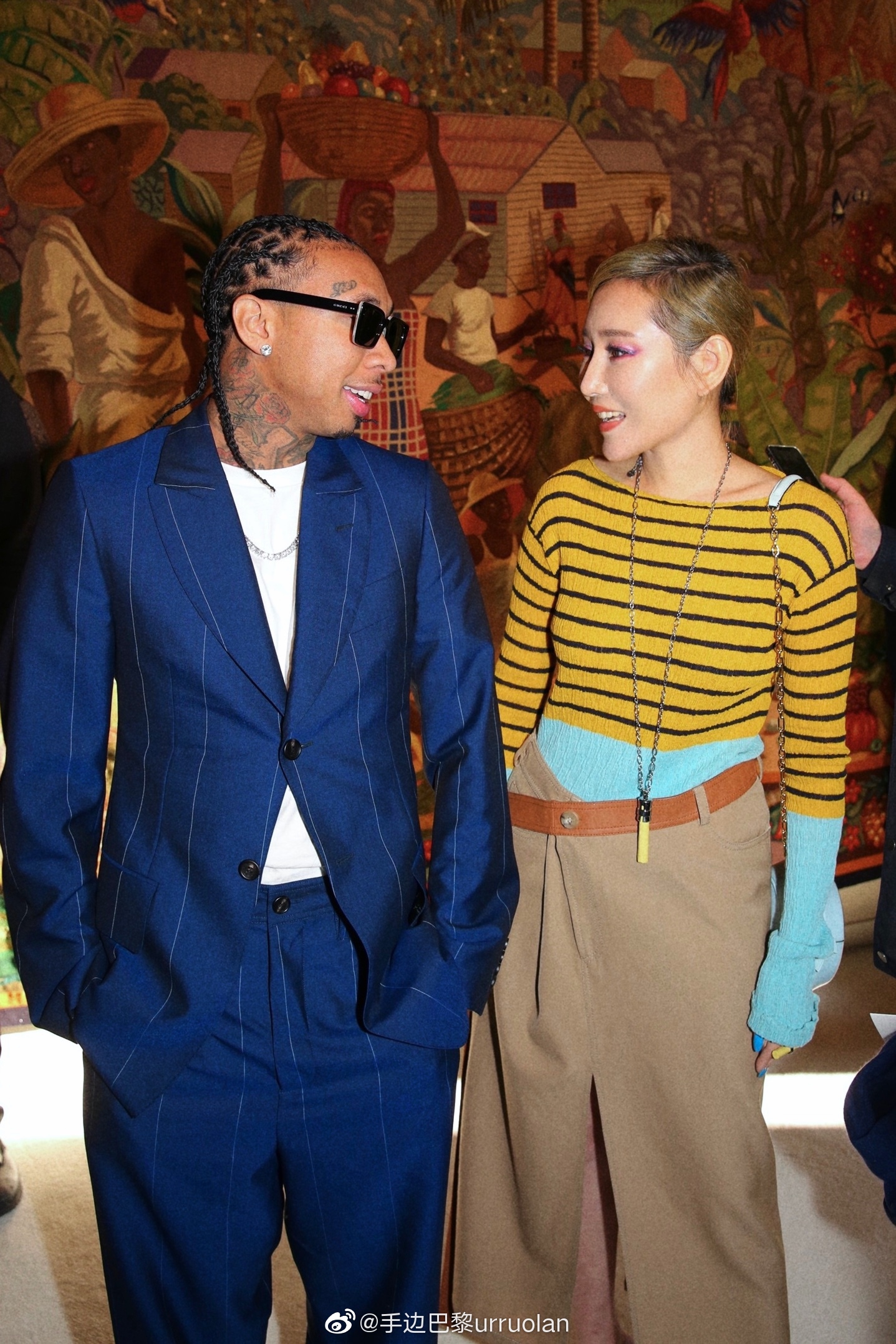 lanvin秀前和饶舌小天王tyga