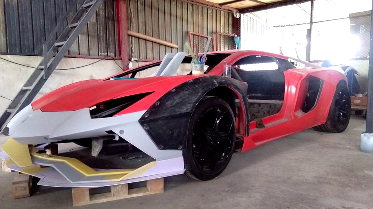 不得不服,国外牛人纯手工打造兰博基尼aventador