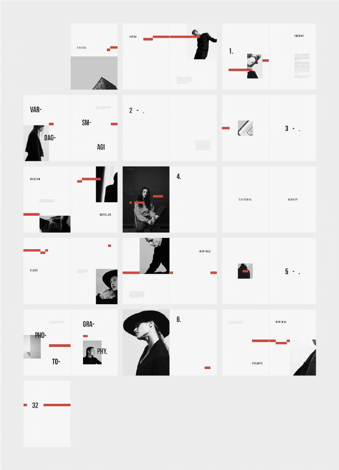 分享一组简约版式设计