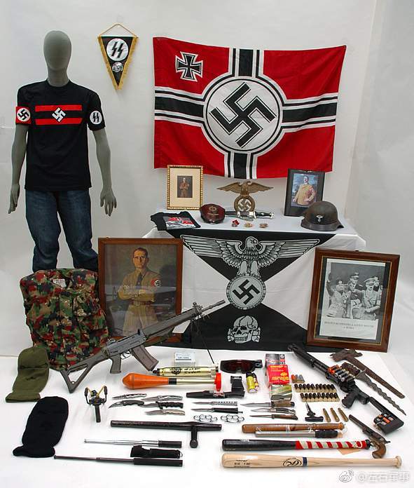 德国警方从新纳粹分子手中收缴的物品