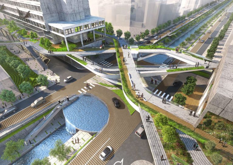 案例参考架空步道连廊