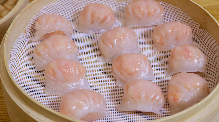 水晶虾饺广式早餐:面皮劲道不破皮,馅料鲜香嫩滑