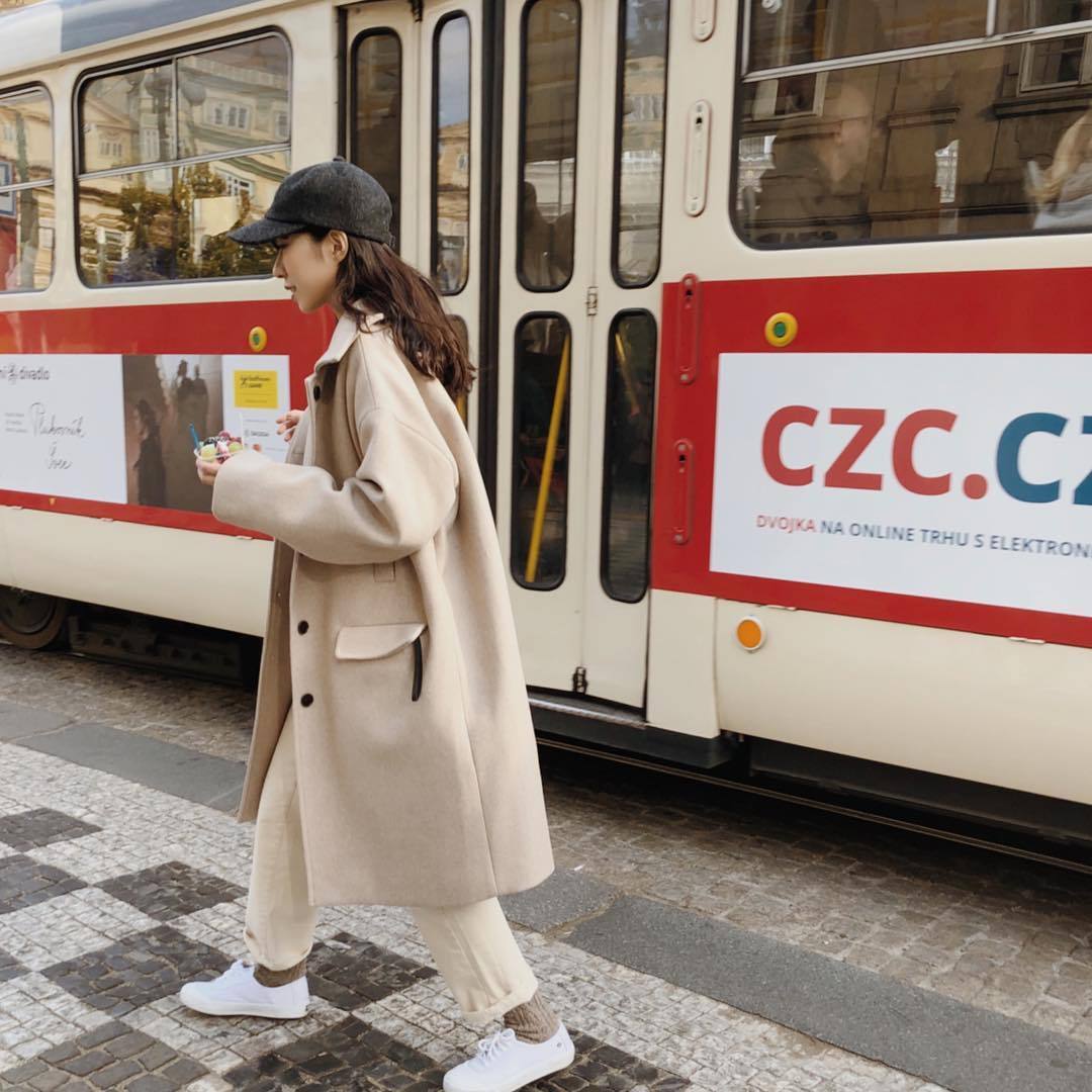 温柔暖色系穿搭,是恬静温暖的小姐姐