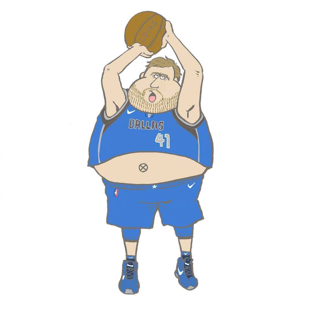 nba球星肥胖版卡通照第2弹真是太阔耐了