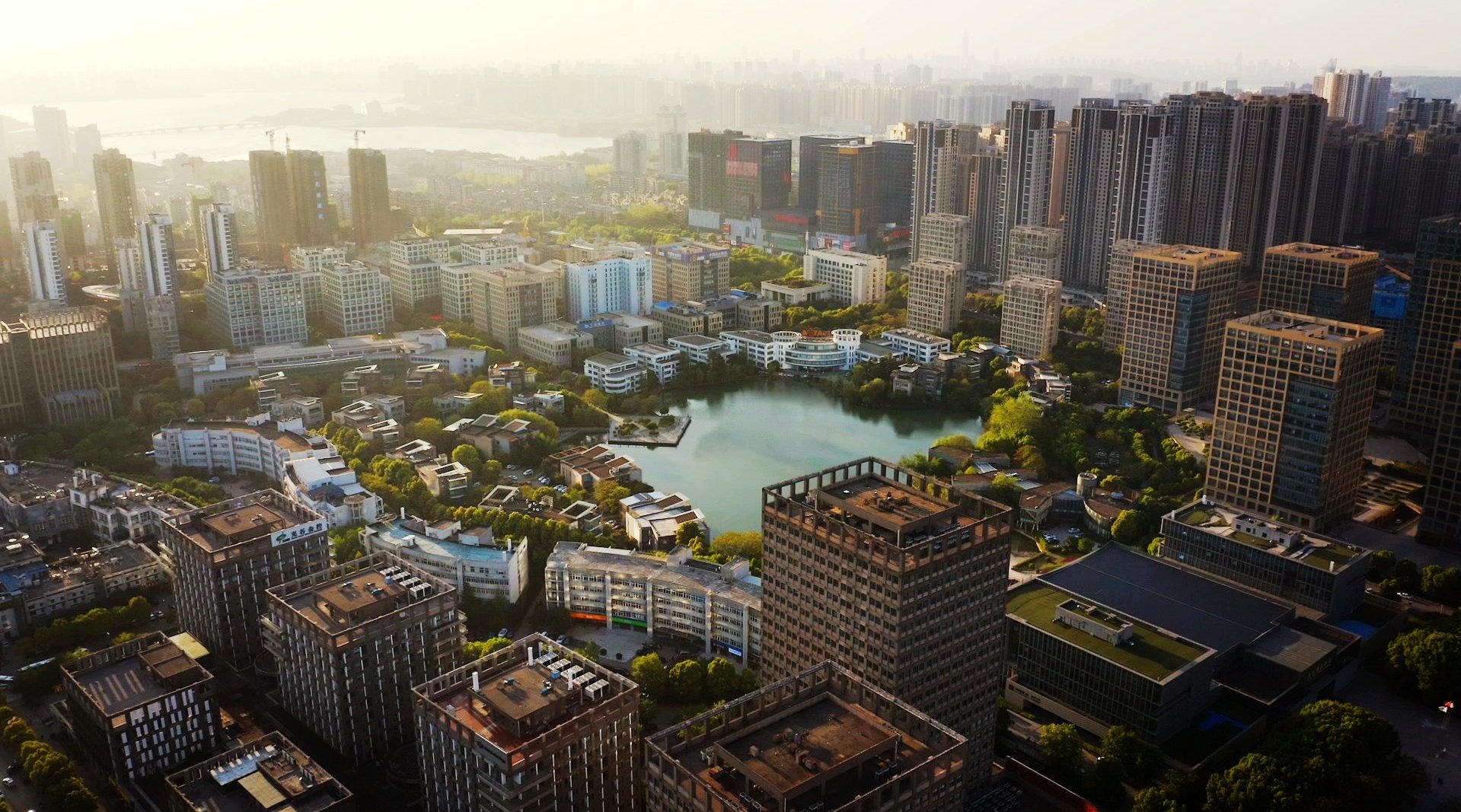 航拍光谷软件园,感受不一样的it园区