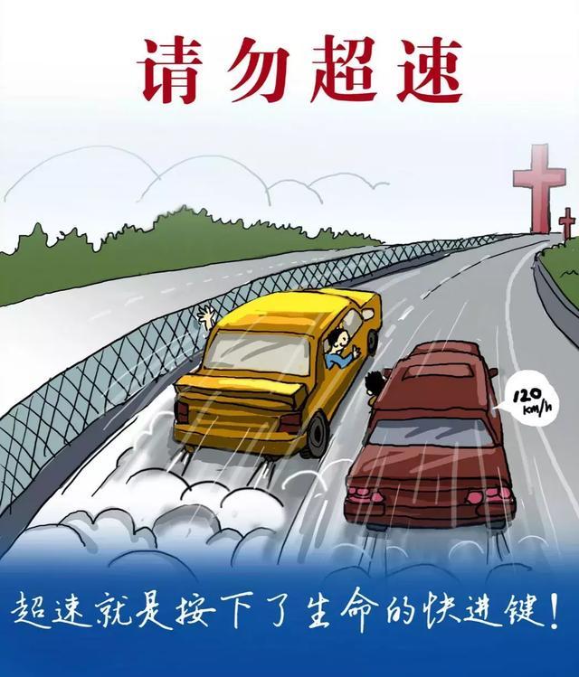 十次车祸九次快，超速就是按下了生命的快进键！