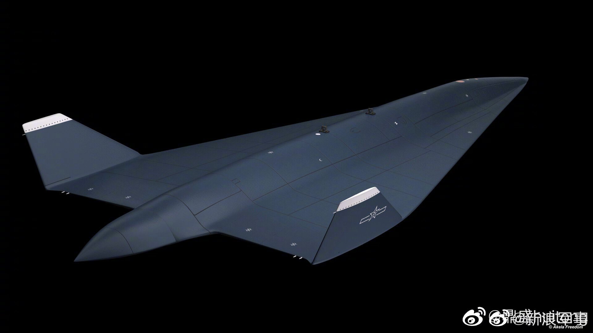 外国网友制作的wz-8高空高速无人侦察机cg效果图↓↓ 与轰6n组合黄金