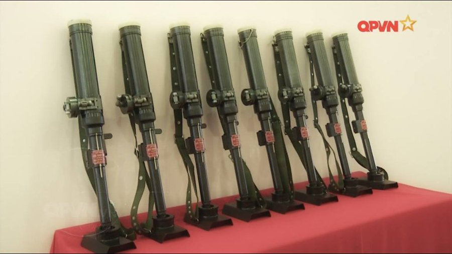 越南sta-50微声迫击炮,类似于二战时期日军的八九式掷弹筒.