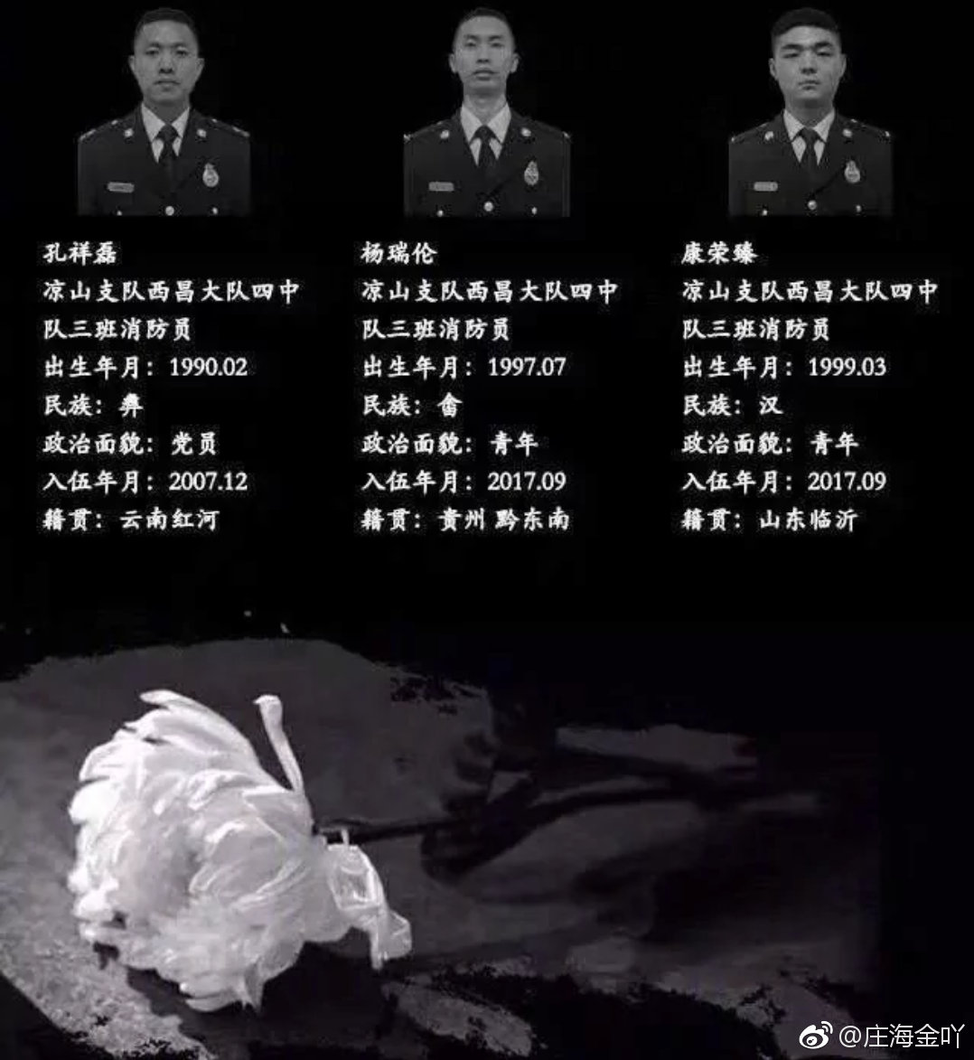 四川凉山森林火灾,30名扑火人员牺牲.和平年代,无悔的逆行