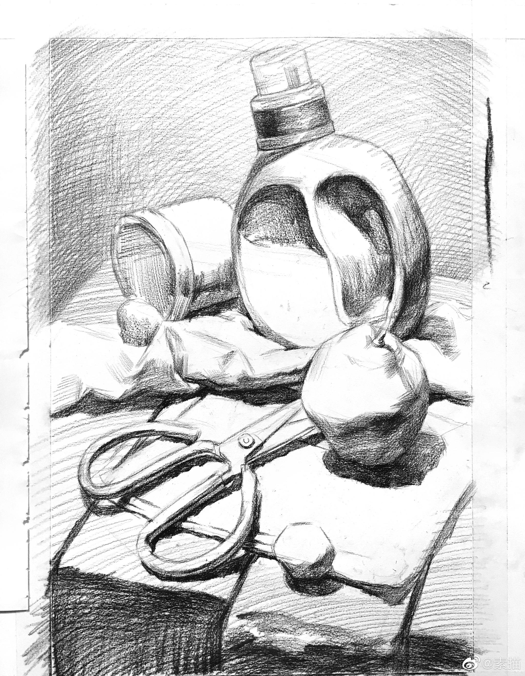 一组素描静物步骤图__财经头条