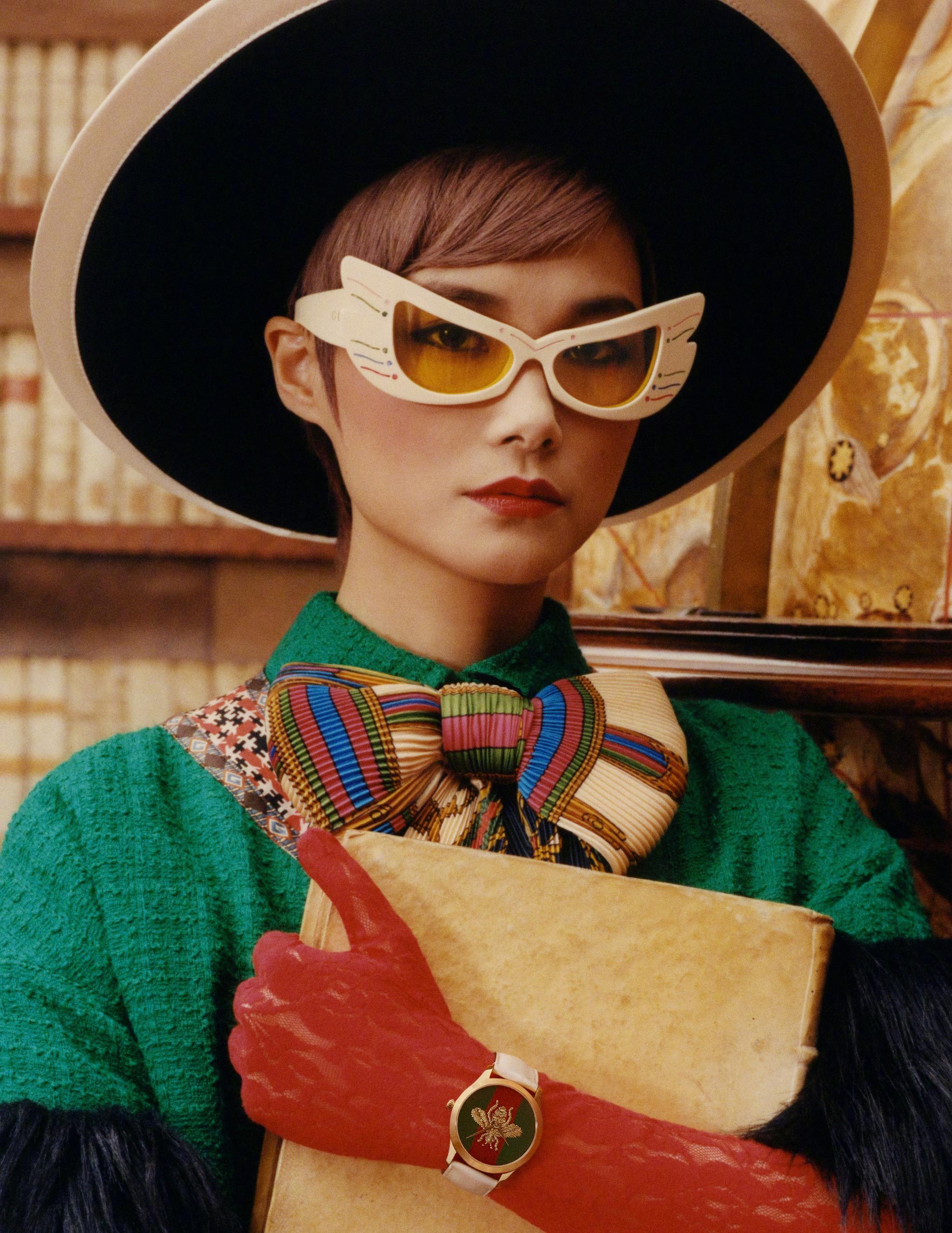 出镜gucci古驰全新腕表首饰广告形象大片