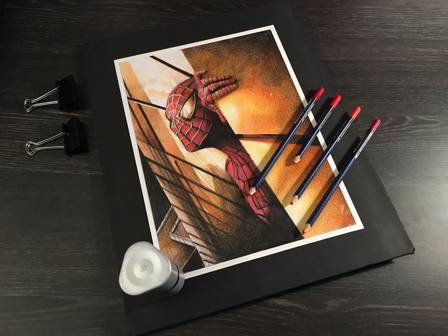 法国平面设计师damienpaccalin用彩铅绘制的电影海报