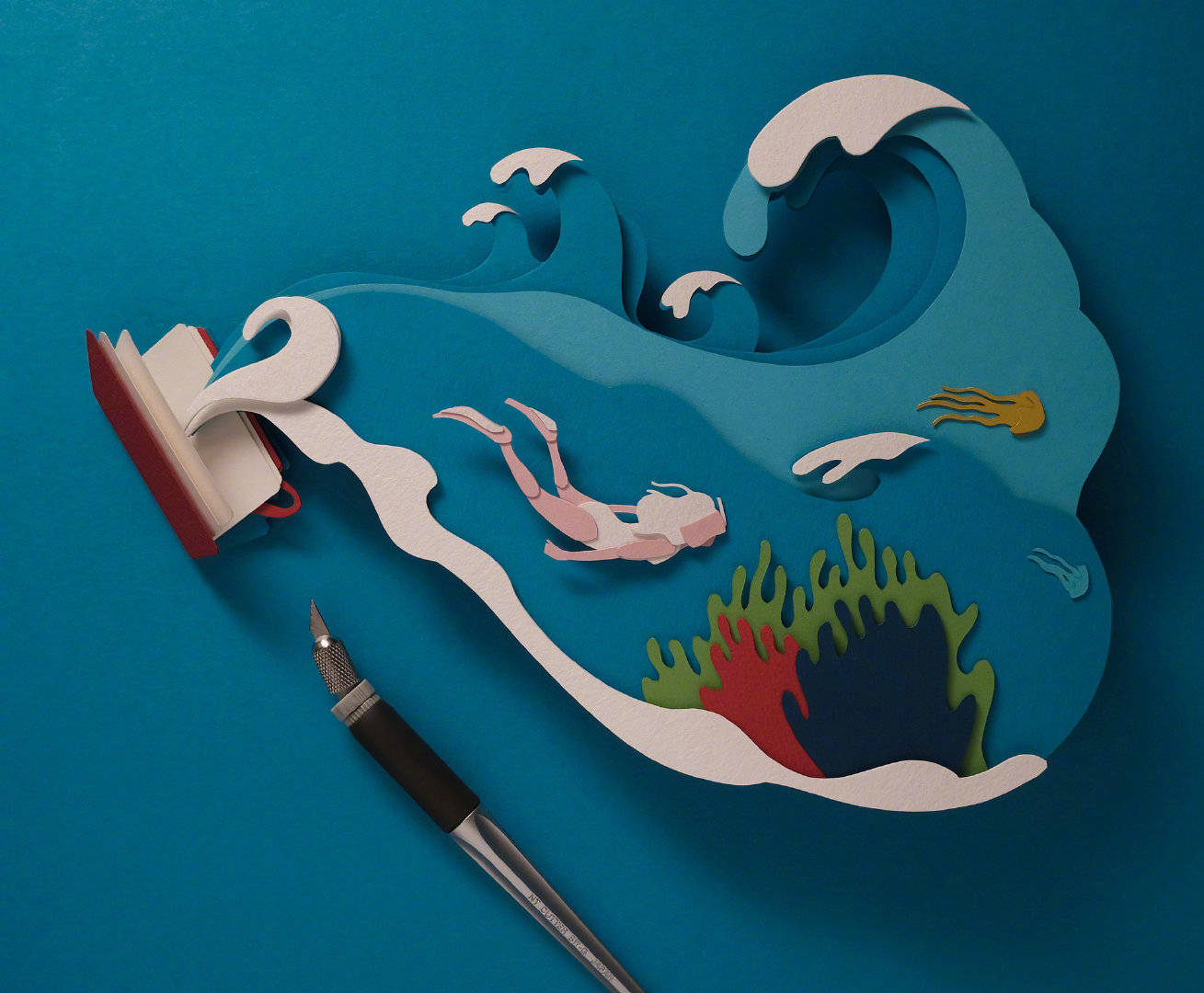 来自菲律宾艺术家johneddevera超可爱的纸艺作品