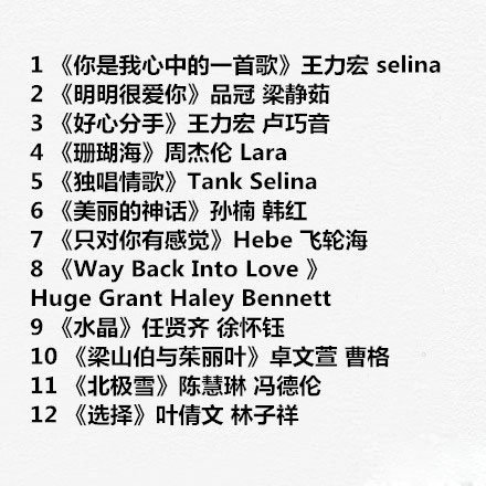 ktv合唱歌曲排行榜_歌单|2017年韩国KTV爱唱曲TOP10(2)