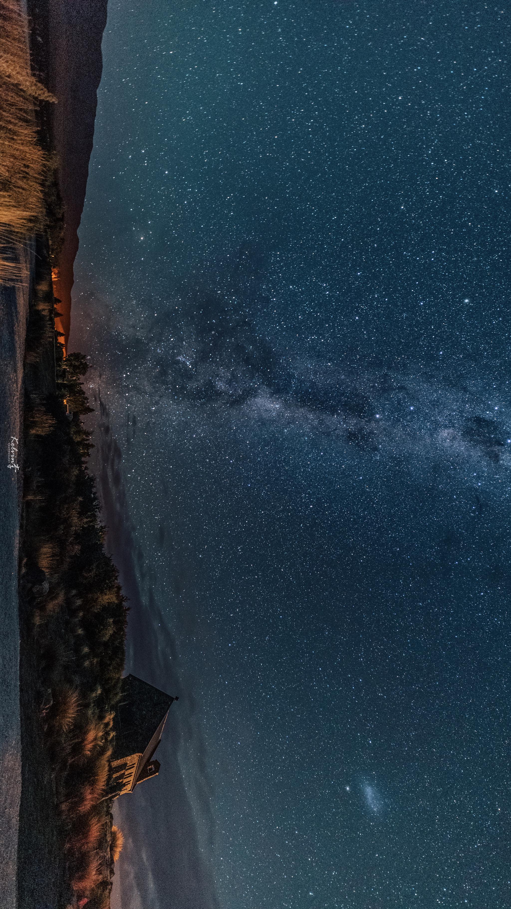 牧羊人教堂的星空摄影人:@日本旅拍摄影师kelvin李