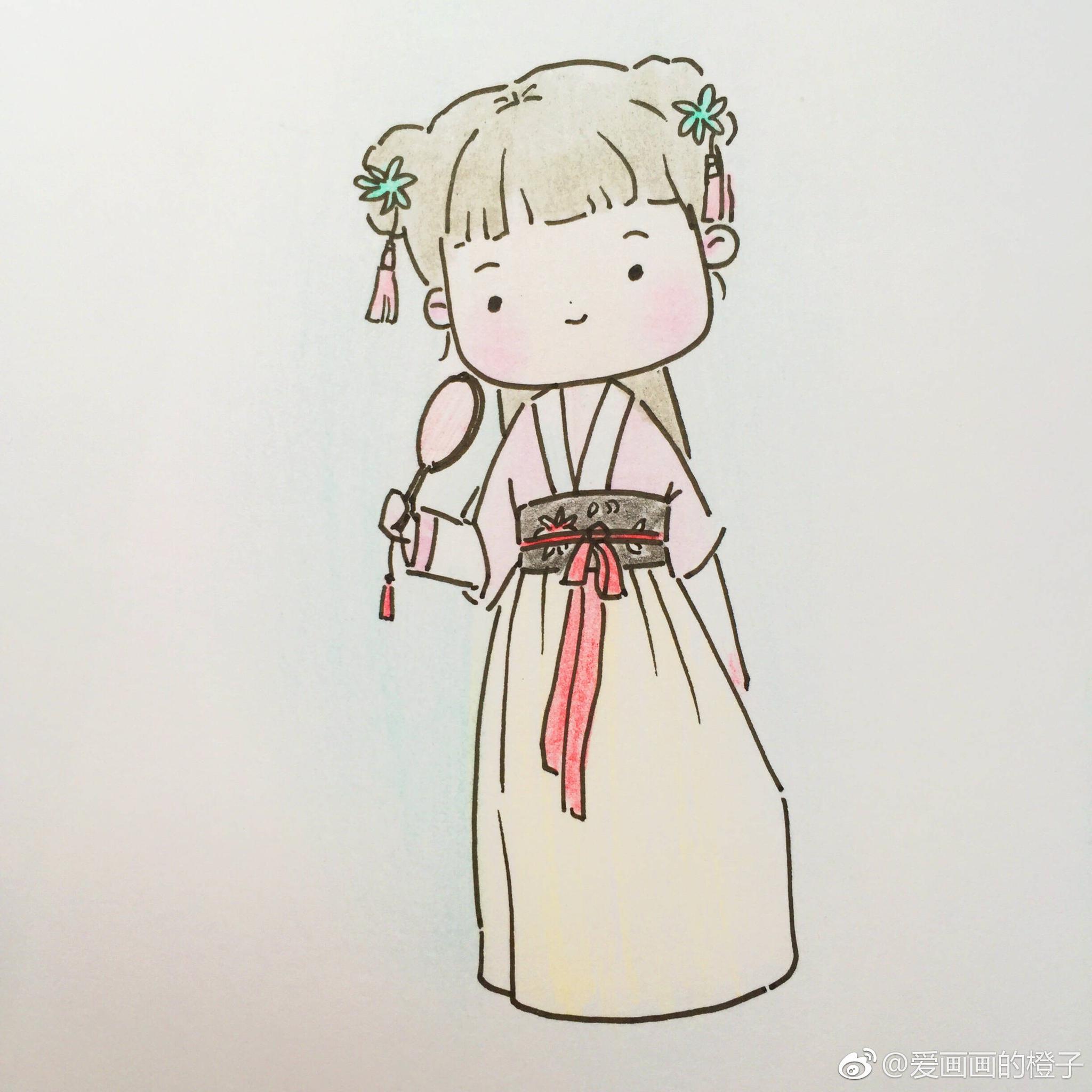 中国风汉服小姑娘676767作者爱画画的橙子