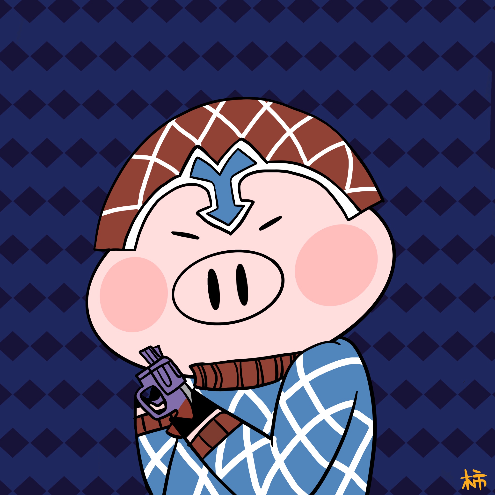 day 6可乐猪 x jojo的奇妙冒险 ,黄金之猪|jojo的奇妙冒险|可乐|猪