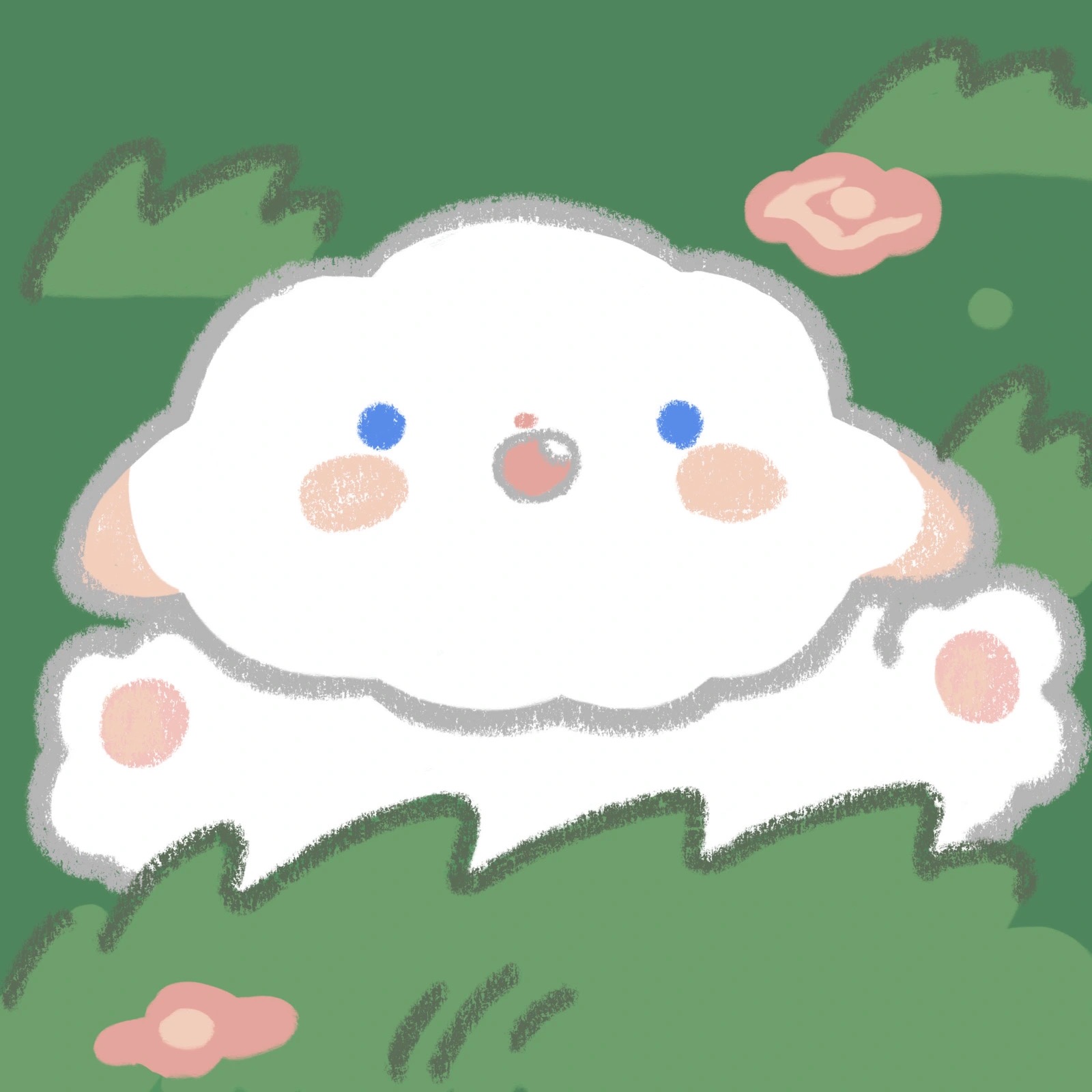 可爱小羊头像点赞好运 Cr 只是一只小羊羊