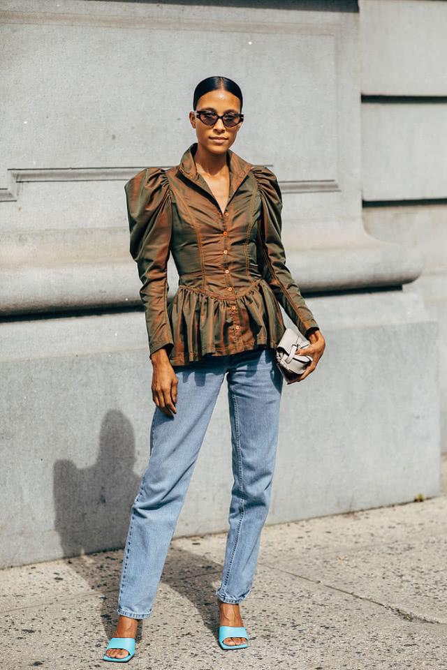 羊腿袖外套有多好看?新潮有型还藏肉,胳膊粗的女性别错过