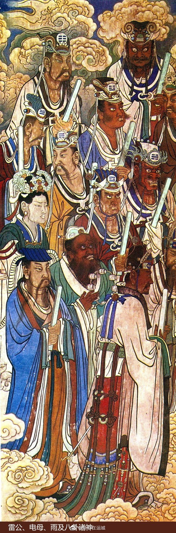 描绘道府诸神朝谒元始天尊,故名"朝元图".