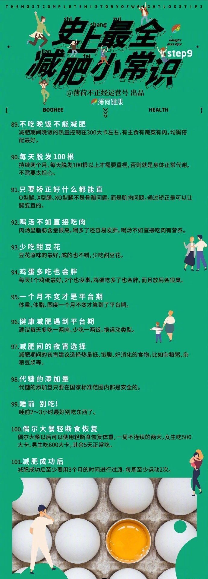 堪称网上最全的减肥小常识哦!网友分享的101条减肥小常识马了吧