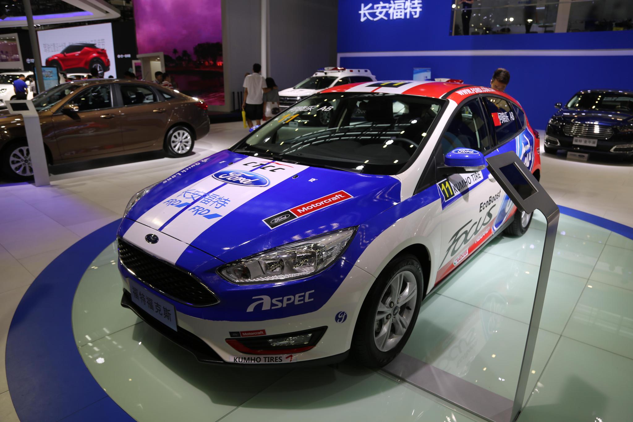 长安福特-福克斯赛车,何晓乐11号战车,车展实拍!