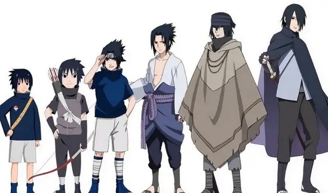 角色从小到大成长图,佐助长残成大叔,井野越长越美