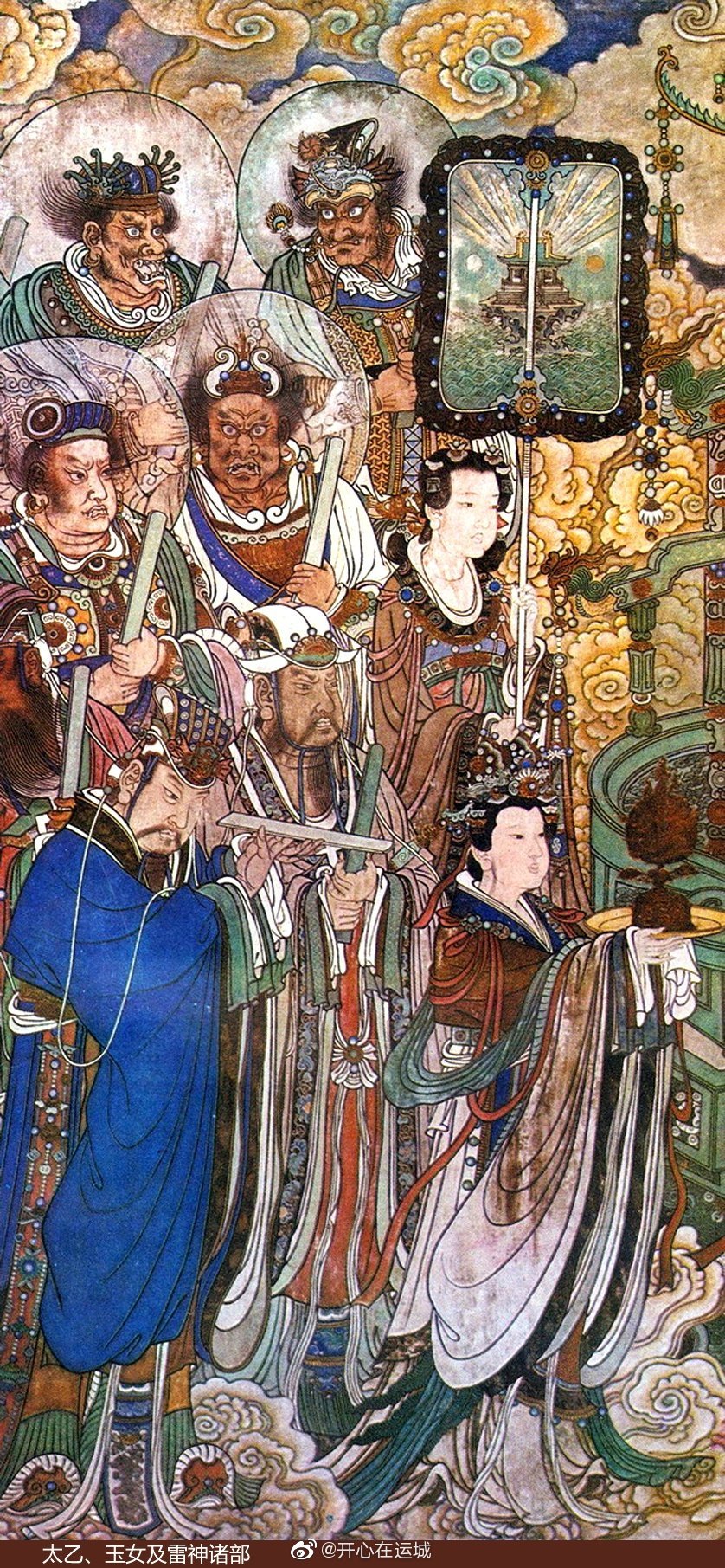 山西运城永乐宫巨幅壁画《朝元图》|朝元图|壁画|永乐宫壁画_新浪新闻