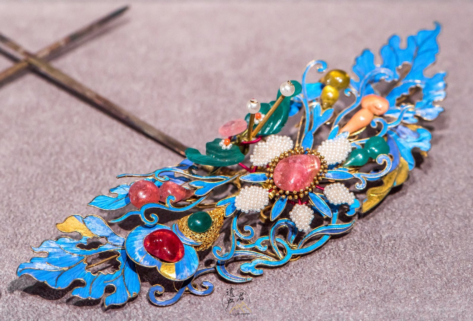 故宫博物院藏清代福禄点翠头花