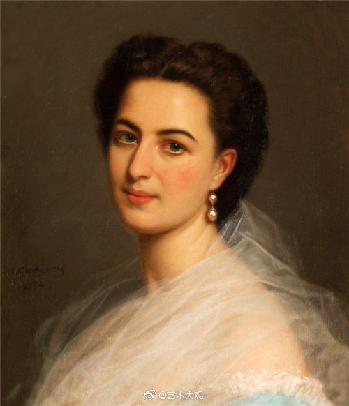 意大利艺术家米歇尔戈迪吉亚尼女性肖像油画欣赏