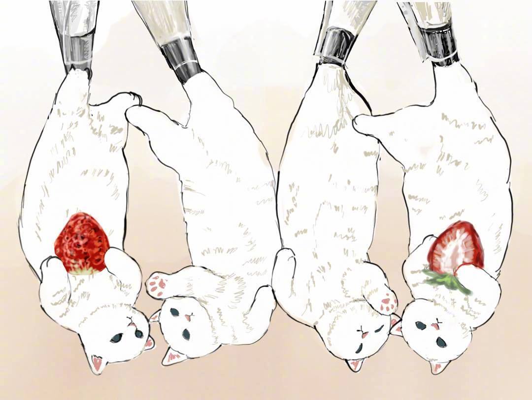 可爱猫咪绘画日本插画家mofusand