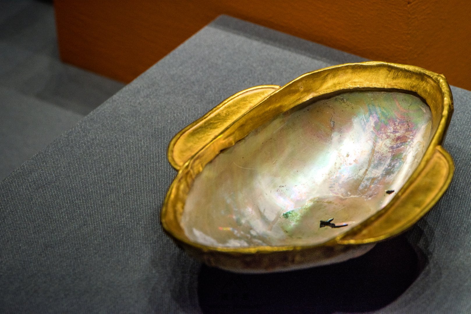 青海省博物馆藏· 十六国时期金扣蚌壳羽觞