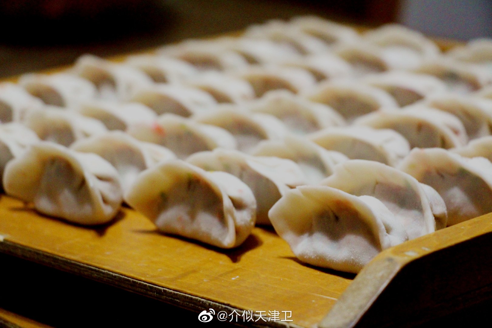 今天立冬,我家里吃的天津素的饺子.