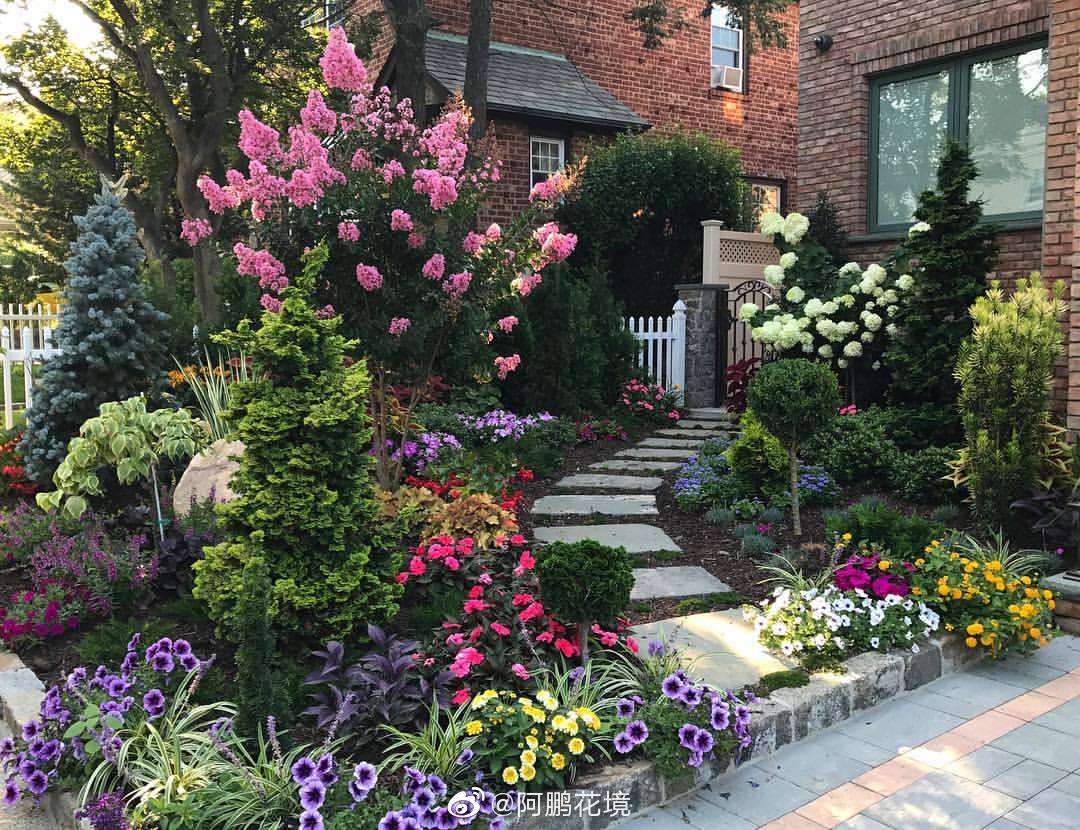 美式花园花境,骨架植物个性张扬,钟爱刚烈张扬的针叶柏树