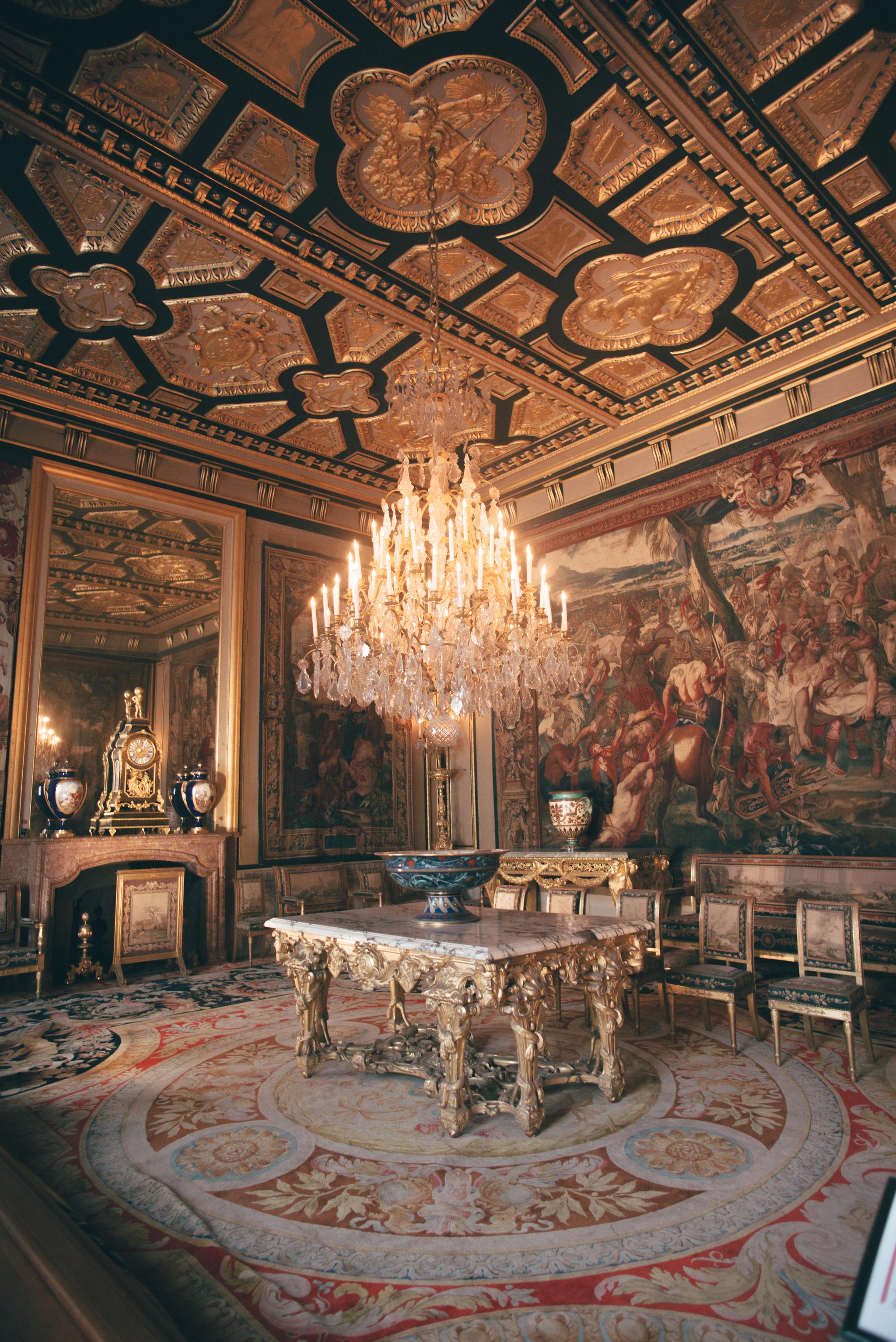 旅行的结尾我们一家在枫丹白露宫学习了极致的欧式室内装潢