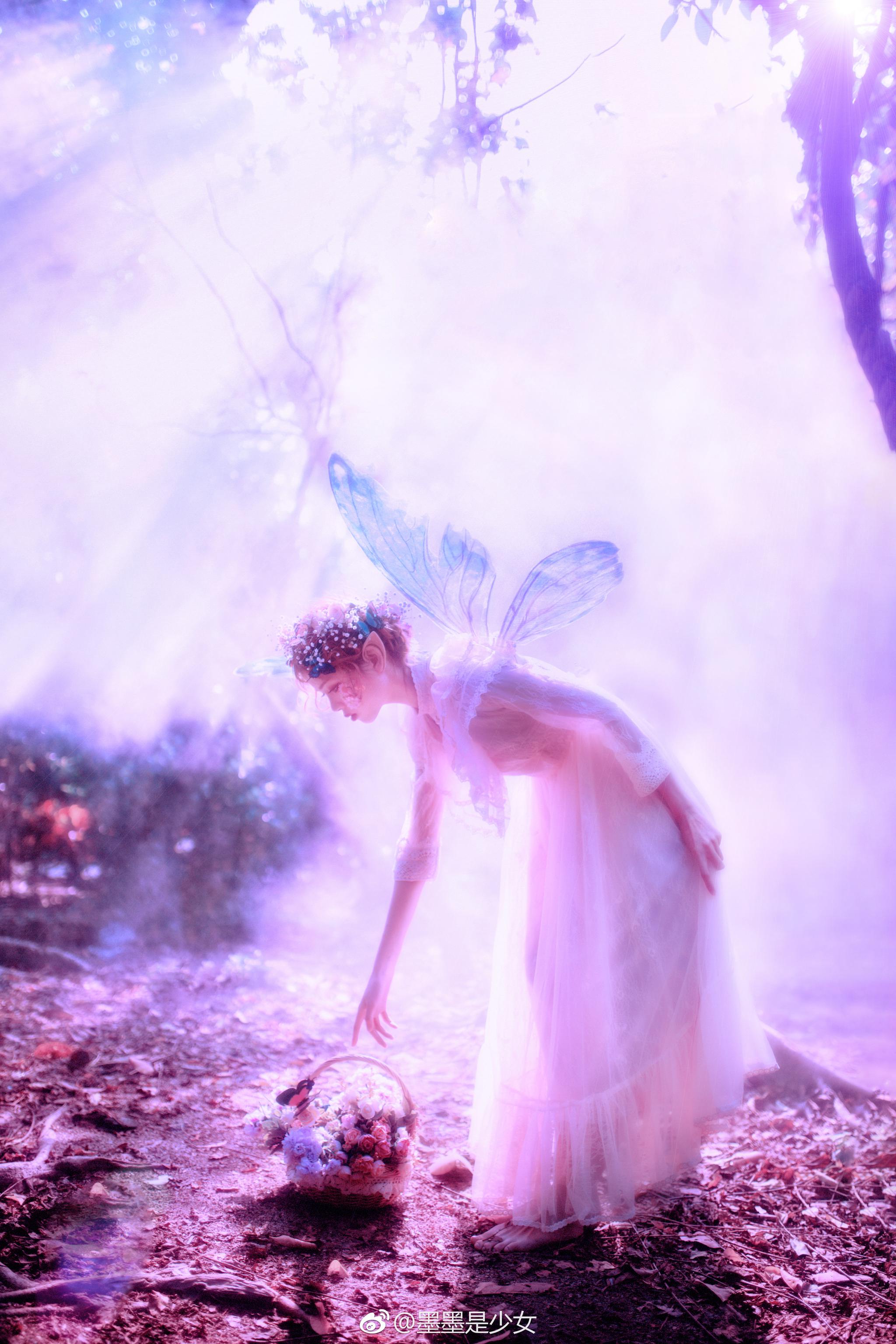 『她是坠落凡尘中的精灵-花仙子,在森林里演绎梦幻般的唯美』化妆造型