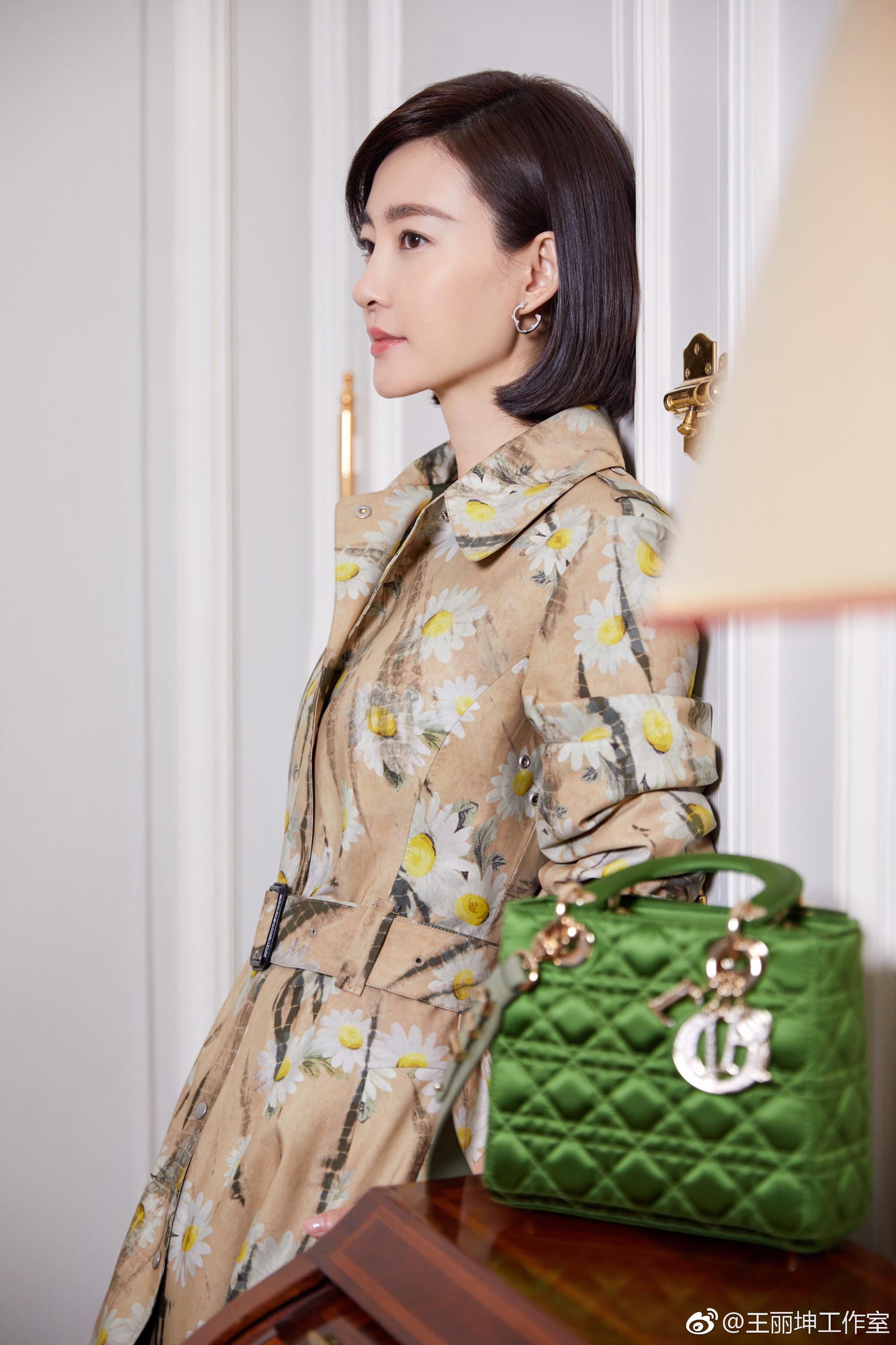 美坤儿身着dior二零一九春夏季系列纱裙翩翩而至|纱裙|胡力|雏菊_新浪