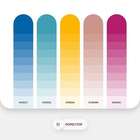一组渐变色彩配色方案~ by dopely colors|配色方案