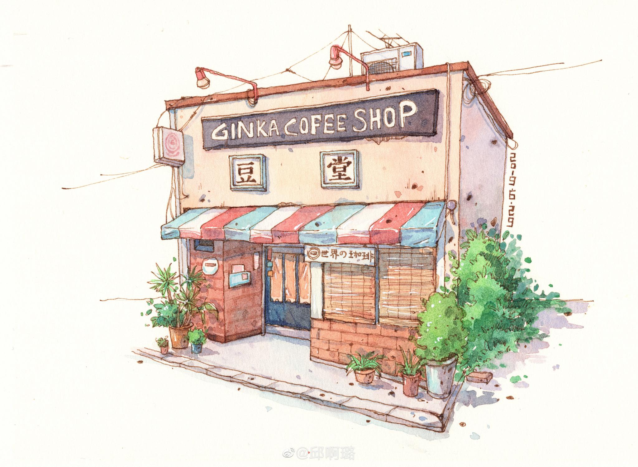 作者:@邱啊璐钢笔淡彩小风景~|淡彩|钢笔|邱啊璐_新浪新闻