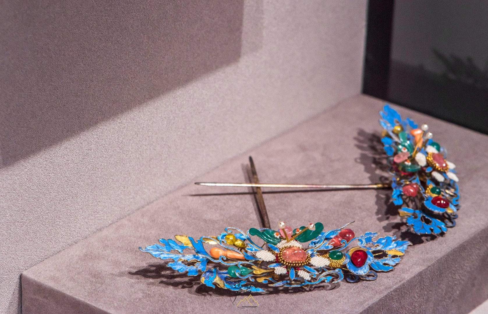 故宫博物院藏清代福禄点翠头花