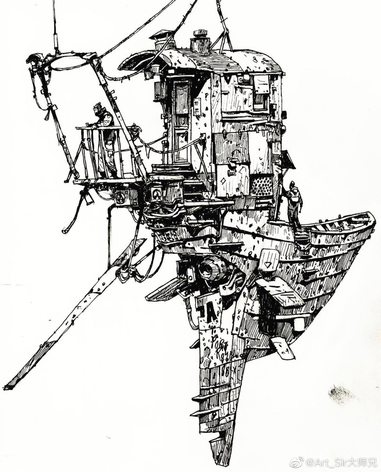 针管笔线稿ins Ian Mcque