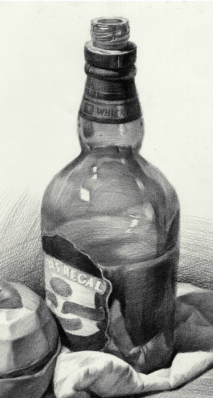 素描中玻璃,塑料透明瓶子 67素描中玻璃,塑料透明瓶子 67