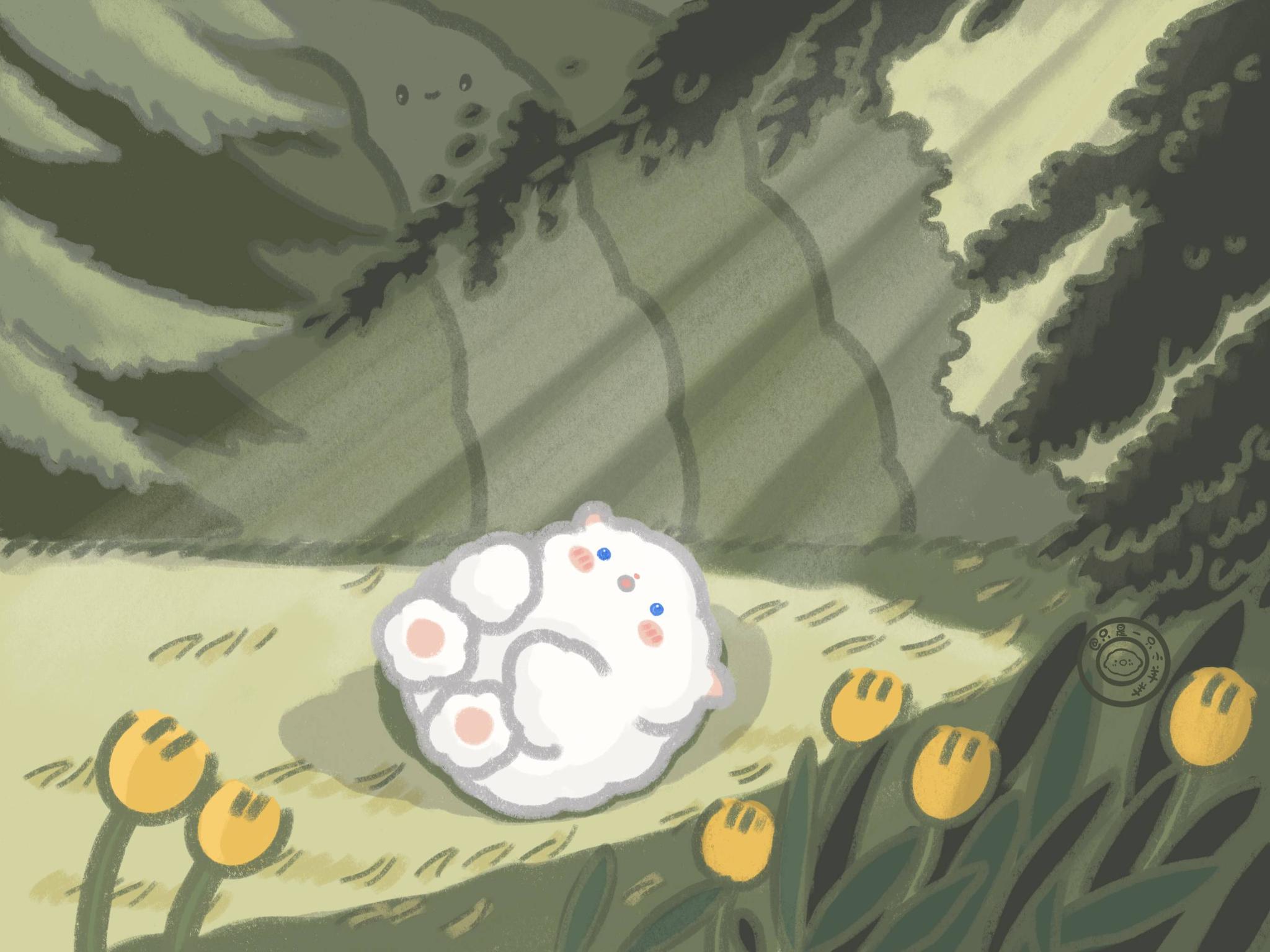 今日份丨可爱羊咩咩ipad电脑壁纸无水印78585951046763